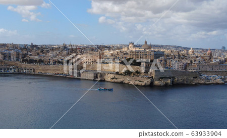 Amazing aerial view over Valletta the capital city of Malta Amazing aerial view over Valletta the capital city of Malta 63933904