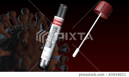 Covid19-Quicktest tube - 3D Illustration Covid19-Quicktest tube - 3D Illustration 63934021