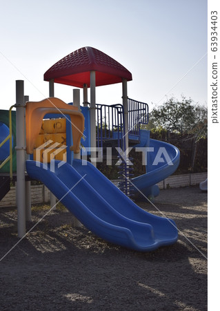 Children playground on yard in public park sport Children playground on yard in public park sport 63934403