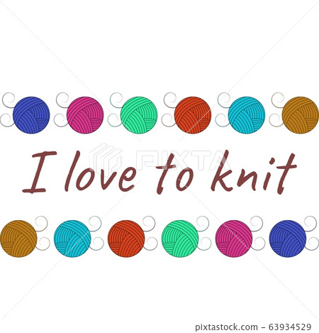 Balls of wool . 63934529