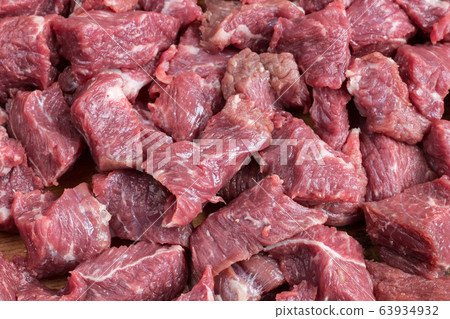 meat pieces background 63934932