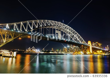 Sydney Harbour Bridge at night Sydney Harbour Bridge at night 63935336