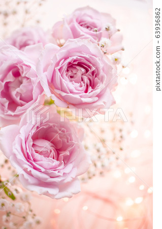 Light pink rose glitter background material 63936862