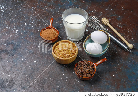 Cupcake baking background with kitchen utensils. Cupcake baking background with kitchen utensils. 63937729