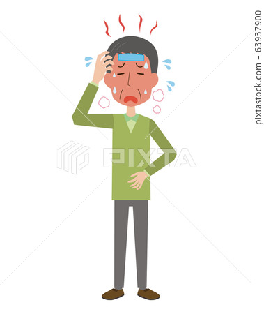 高燒高燒高燒感冒流感中年人全身 63937900