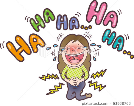 Laughing too much for stomachache - Stock Illustration [63938763] - PIXTA