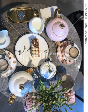 甜點，咖啡廳，蛋糕，水壺，茶壺，電鍍 63939766