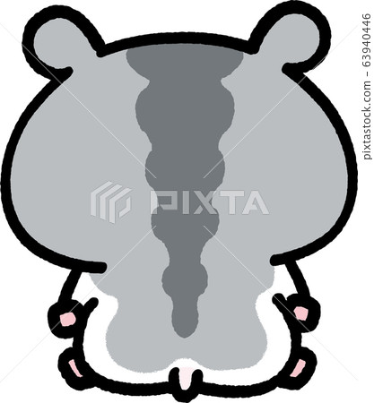 Djungarian hamster character facing backwards 63940446