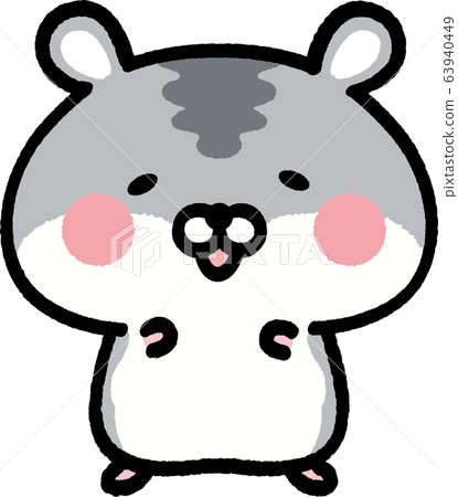 Djungarian hamster character happy 63940449