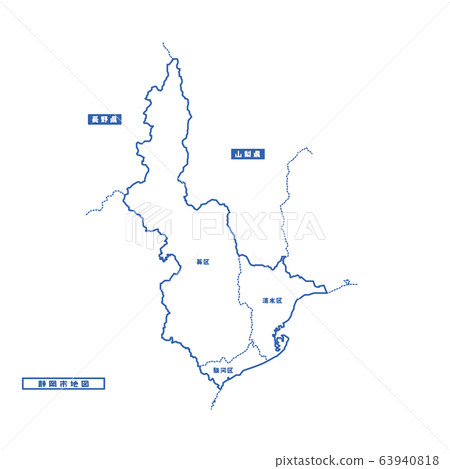 靜岡市地圖簡單的空白地圖 63940818