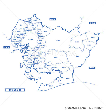 愛知縣地圖簡單空白地圖 愛知縣地圖簡單空白地圖 63940825