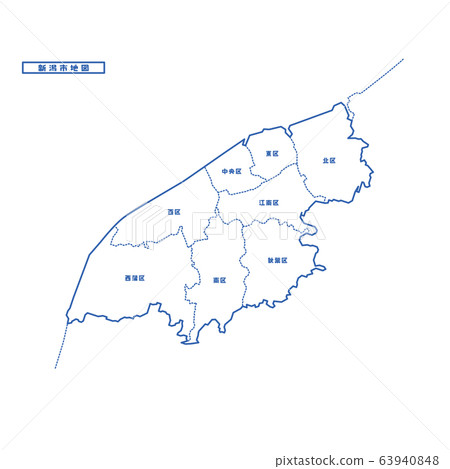 新潟市地圖簡單空白地圖 新潟市地圖簡單空白地圖 63940848