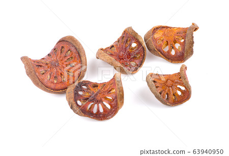 dried quince slices an isolated on white 63940950