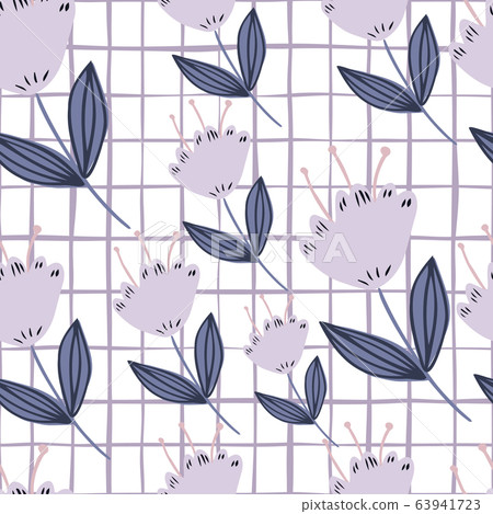 Cute little flowers seamless pattern on stripes - Stock Illustration ...