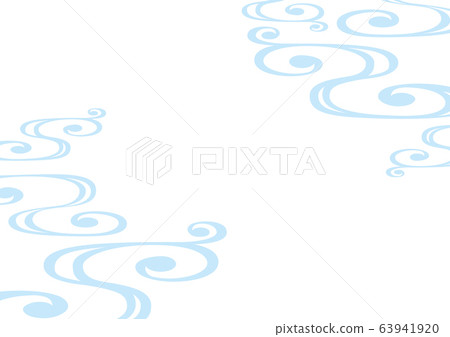 Japanese pattern background of running water crest light blue 63941920