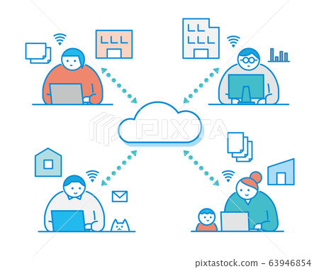 Remote work,... - Stock Illustration [63946854] - PIXTA