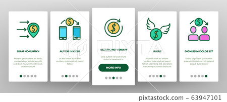 Remittance Finance Onboarding Icons Set Vector 63947101