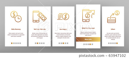 Remittance Finance Onboarding Icons Set Vector 63947102