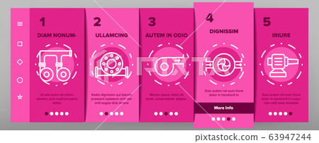 Water Pump Onboarding Icons Set Vector Water Pump Onboarding Icons Set Vector 63947244
