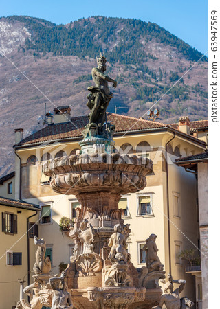 Fountain of Neptune in Cathedral square - Trento Italy 63947569