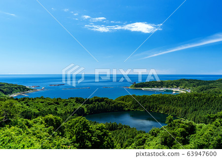 [Oga Peninsula, Akita Prefecture] Amazing view of the Sea of Japan from Hachibodai 63947600