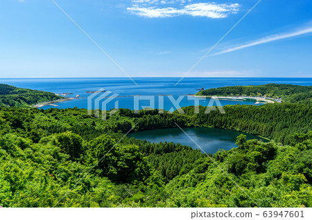 [Oga Peninsula, Akita Prefecture] Amazing view of the Sea of Japan from Hachibodai 63947601