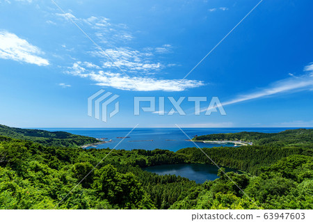 [Oga Peninsula, Akita Prefecture] Amazing view of the Sea of Japan from Hachibodai 63947603