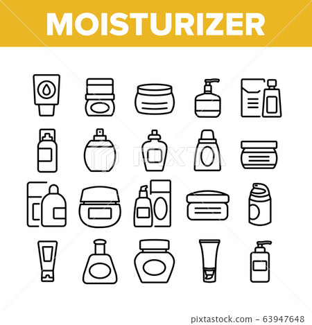 Moisturizer Cream Collection Icons Set Vector 63947648