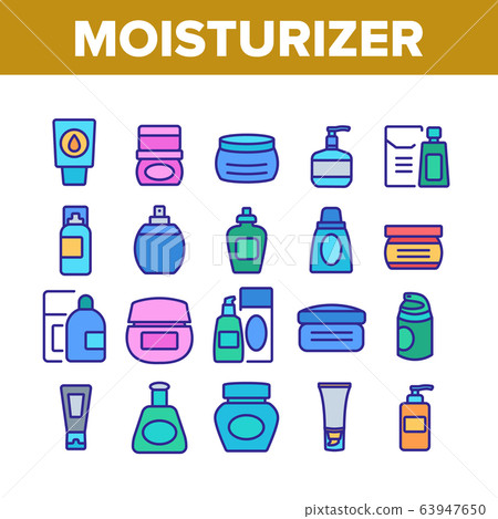 Moisturizer Cream Collection Icons Set Vector 63947650