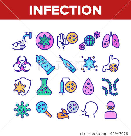 Infection And Disease Collection Icons Set Vector 63947678