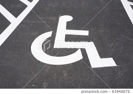 Wheelchair parking space Wheelchair parking space 63948678
