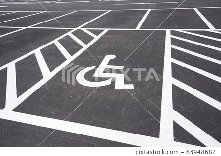 Wheelchair parking space Wheelchair parking space 63948682