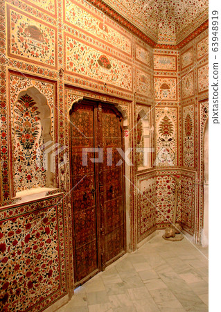 Decorated Wall at Junagarh Fort 63948919