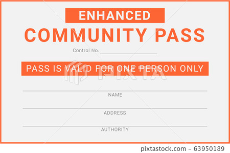 Personal quarantine pass. One person permission 63950189