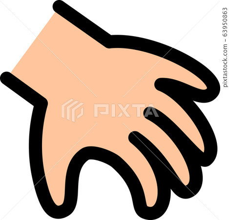 Hands pinched by thumb and forefinger 63950863