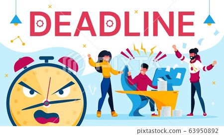 Deadline Overwork and Angry Yelling Coworker Team 63950892