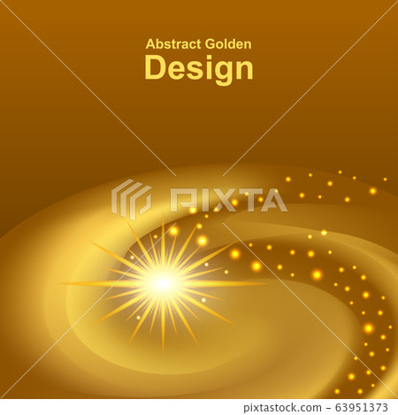 Gold glowing space abstract design. Dynamic spiral shape swirl, light shine effect and glitter sparkles. Abstract technology background, vector illustration Gold glowing space abstract design. Dynamic spiral shape swirl, light shine effect and glitter sparkles. Abstract technology background, vector illustration 63951373