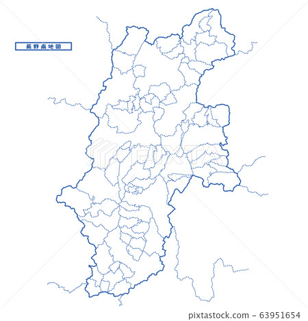 長野縣地圖簡單的空白地圖 長野縣地圖簡單的空白地圖 63951654