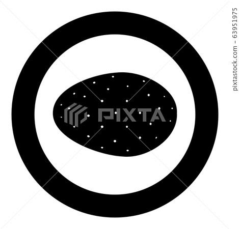 Potato vegetable icon in circle round black color Potato vegetable icon in circle round black color 63951975