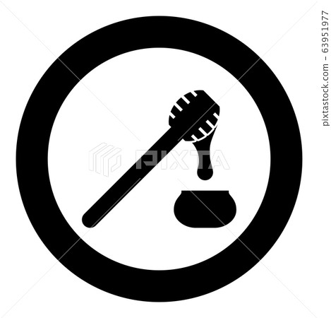 Honey drips from honey spoon into pot Stick with Honey drips from honey spoon into pot Stick with 63951977
