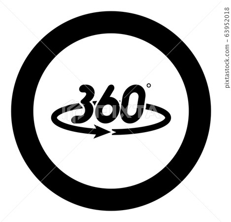 360 degree rotation arrow Concept full view icon - Stock Illustration ...
