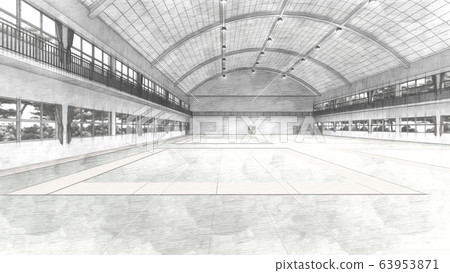 Judo hall Illustration 47 - Stock Illustration [63953871] - PIXTA