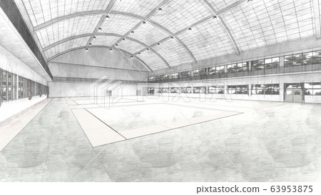 Judo hall Illustration 46 - Stock Illustration [63953875] - PIXTA