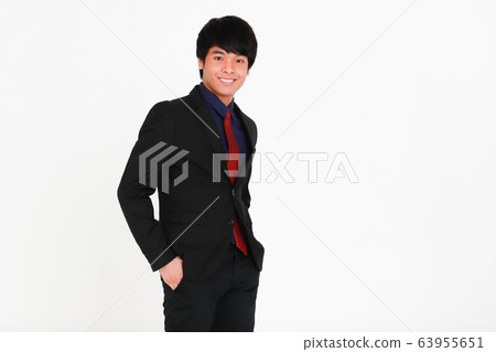 Portrait of young and handsome man. 63955651