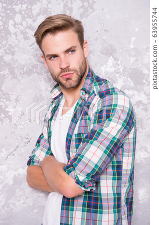 good looking unshaven man. concept. mens good looking unshaven man. concept. mens 63955744