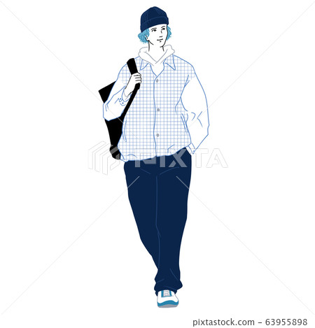 Stylish young man (whole body, spring / autumn / winter) 63955898