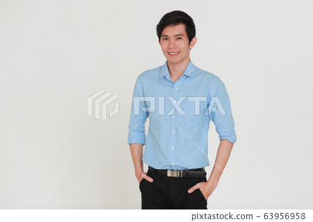 Portrait of young and handsome man. 63956958