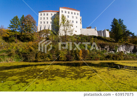 Historic castle Pieskowa Skala near Krakow in Poland Historic castle Pieskowa Skala near Krakow in Poland 63957075