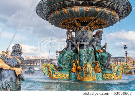 The Maritime Fountain at place de la Concorde - Paris The Maritime Fountain at place de la Concorde - Paris 63958665
