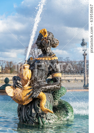 The Maritime Fountain at place de la Concorde - Paris The Maritime Fountain at place de la Concorde - Paris 63958667